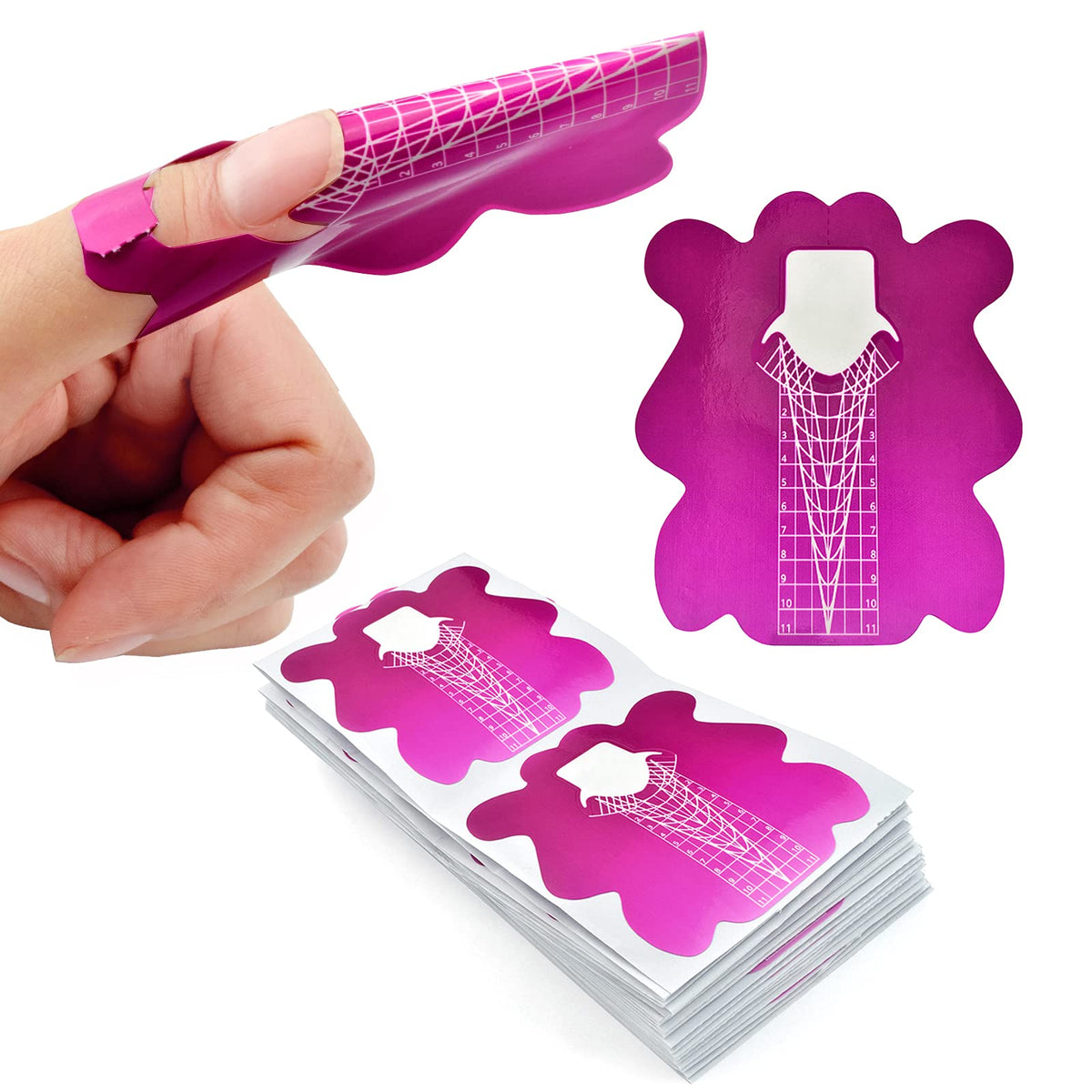 200pcs Nail Form Sticky Nail Forms for Builder Gel Nail Extension Forms Nail Forms for Acrylic Nails Build