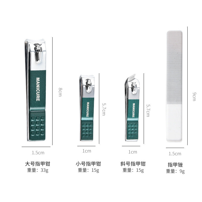 Premium Nail Clipper Set with Splash Guard Tools