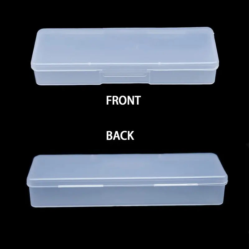 Transparent Plastic Storage Box for Nail Art Tools