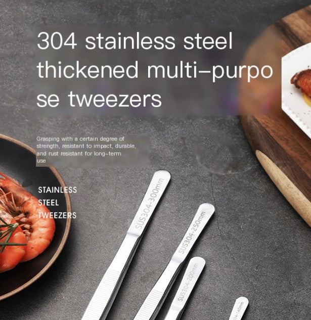 Straight Nail Tweezers - Reusable Tool for Decorations