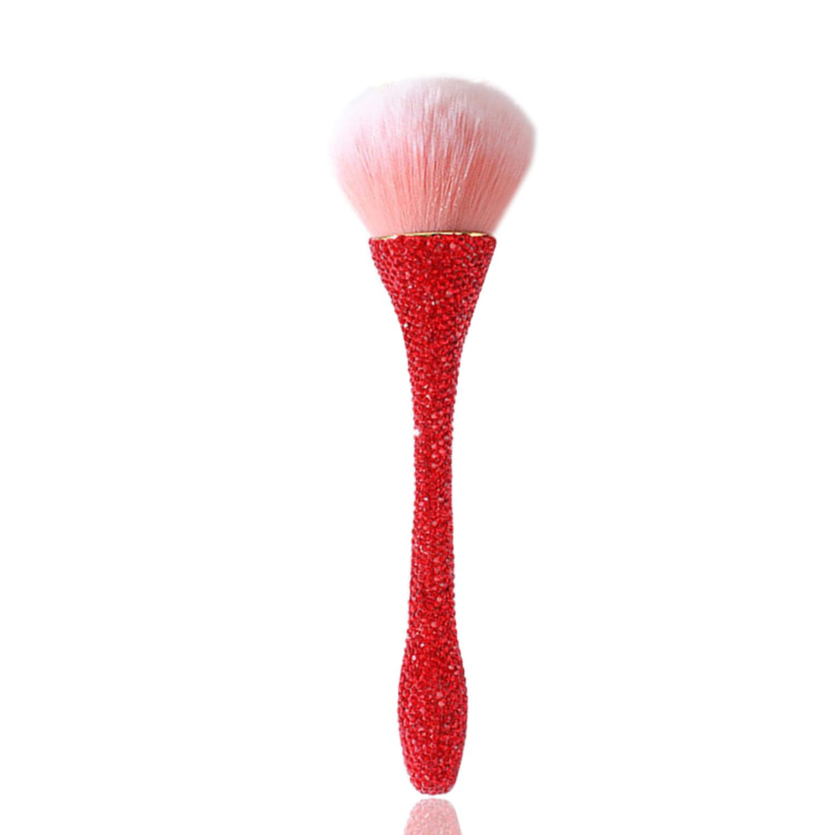 Brocha Limpiadora para Uñas con Rhinestone Rojo x1 — Polvo Acrílico y Gel