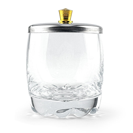 Dappen Dish de Vidrio Cristal con Tapa de Acero Inoxidable — Honey Joy