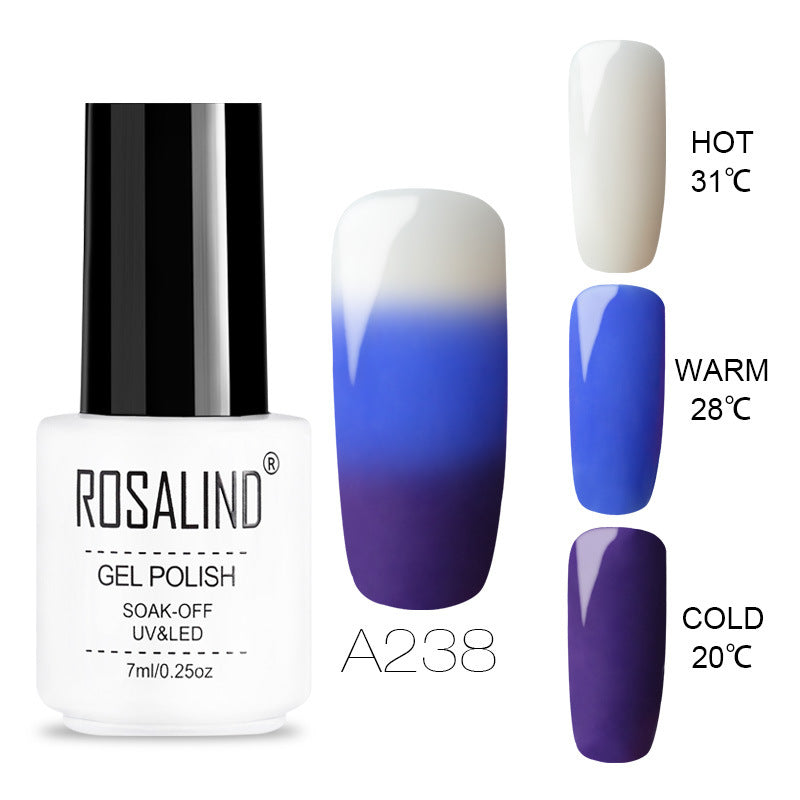 Three Color Temperature Changing Nail Gel, Removable