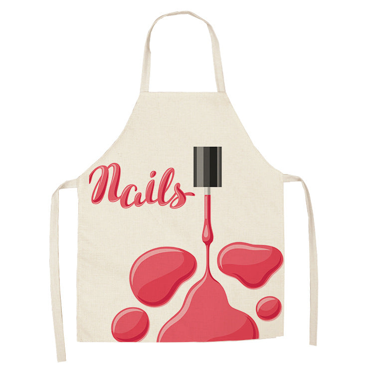 Pink Nail Polish Apron for Easy Cleanup