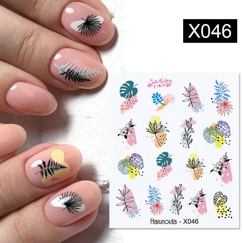 DIY Flower Nail Sticker Transfer Decal for Art