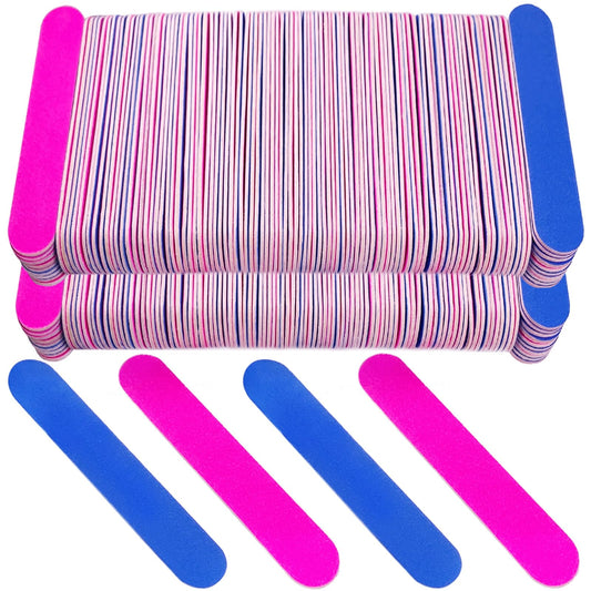 200 Pcs Emery Boards for Nails Nail Files for Home Salon Travel Size Mini