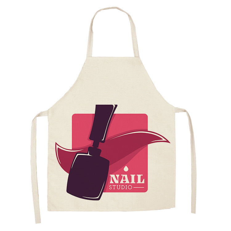 Pink Nail Polish Apron for Easy Cleanup