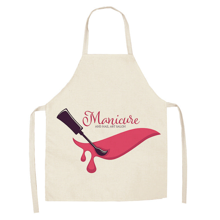 Pink Nail Polish Apron for Easy Cleanup