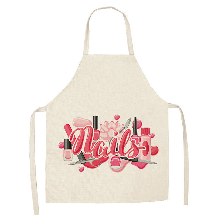 Pink Nail Polish Apron for Easy Cleanup