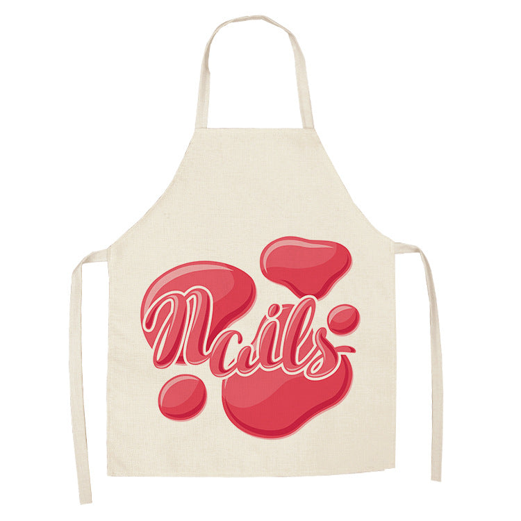 Pink Nail Polish Apron for Easy Cleanup