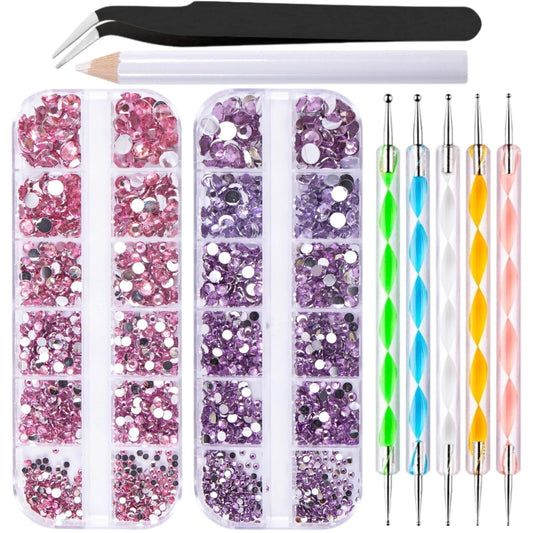 Rhinestones Flatback para Nail Art x4000 con Herramienta Dotting
