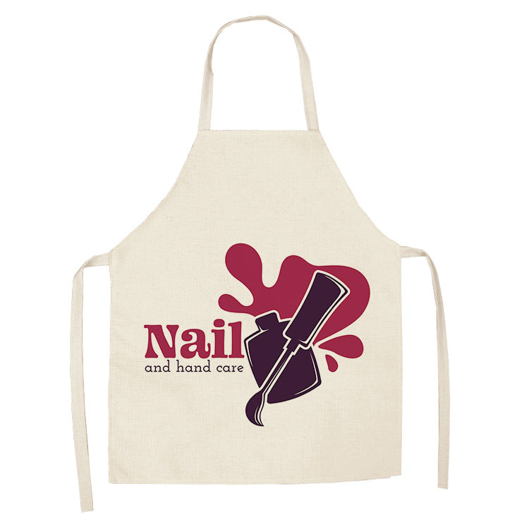 Pink Nail Polish Apron for Easy Cleanup