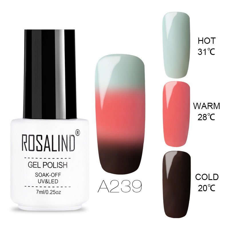 Three Color Temperature Changing Nail Gel, Removable