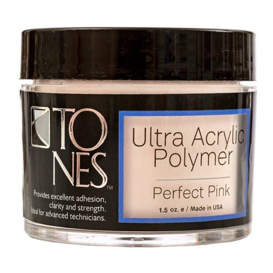 Tones Pro Acrylic Powder Sparkling Perfect Pink - Premium Acrylic Nail Powder for Professional Nail Design Sculpting and Nail Building - Salon-Quality Acrylic Nail Supplies (1.5 Fl Oz)