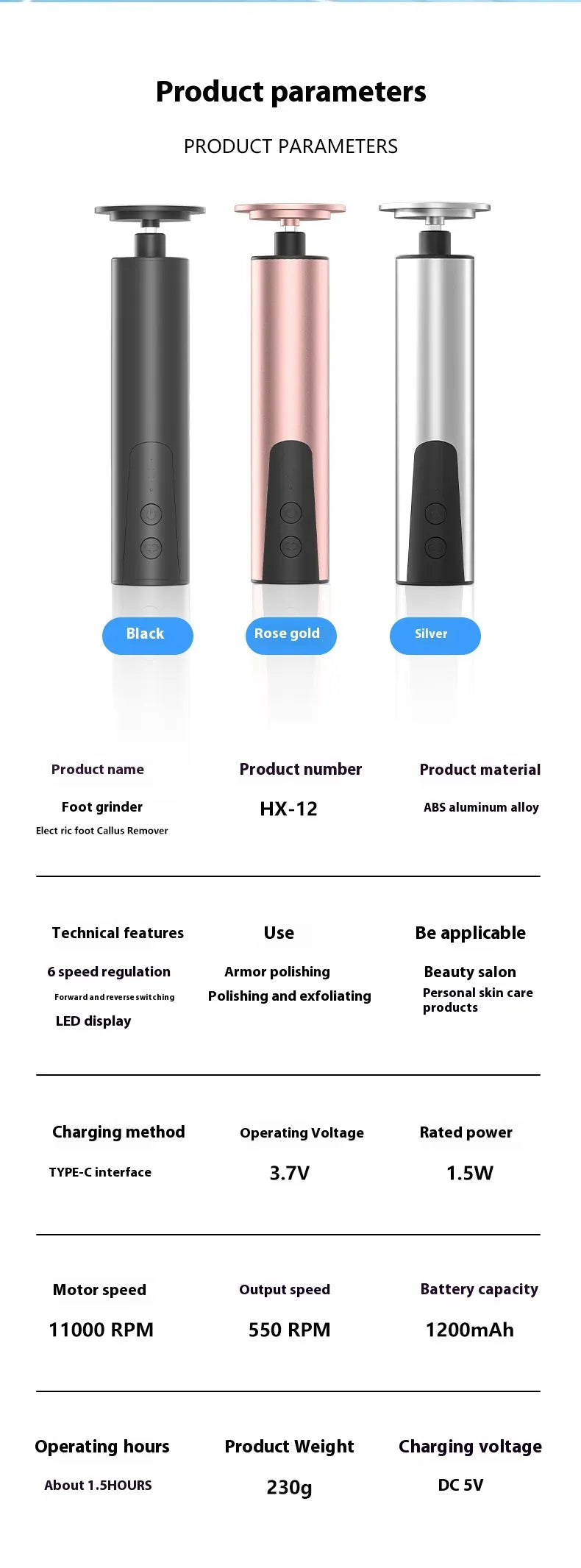 All-in-One Electric Nail Grinder