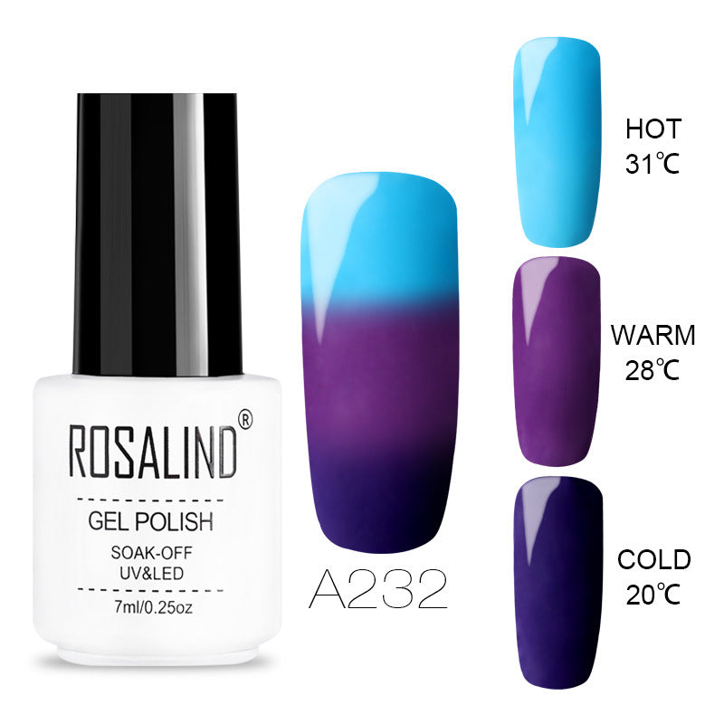 Three Color Temperature Changing Nail Gel, Removable