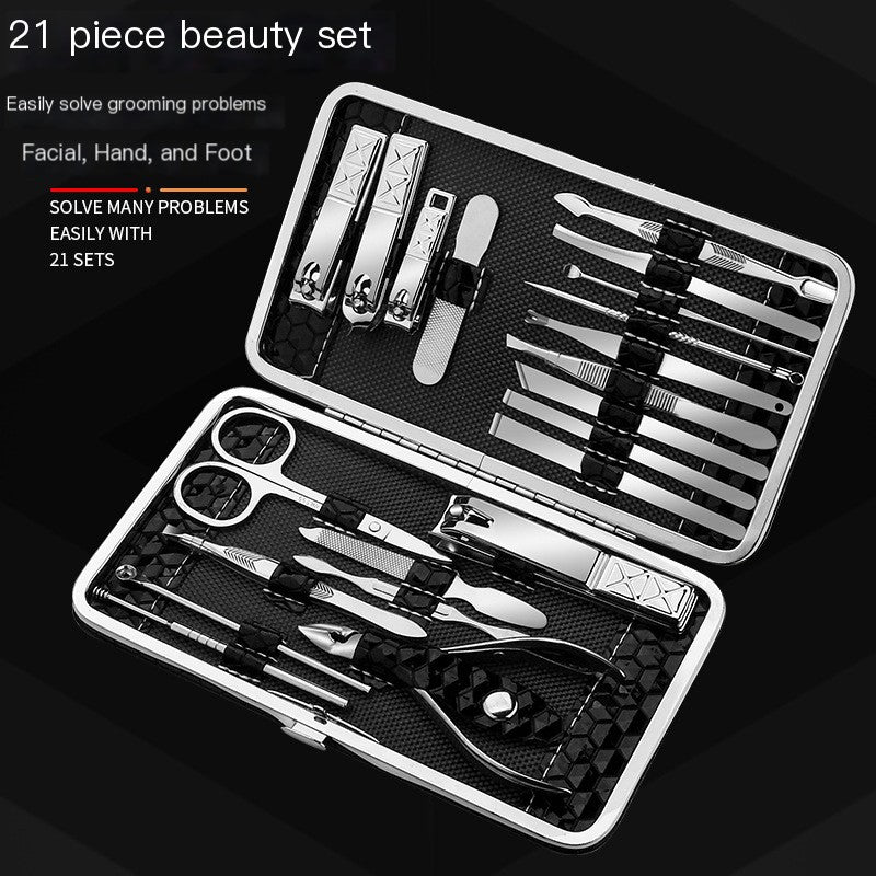 Nail Clipper Set - Stainless Steel Manicure Tools SILVER