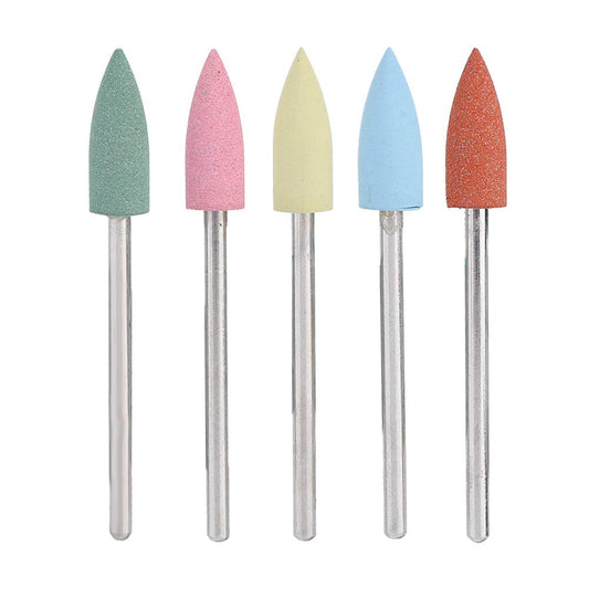 Silicone Nail Bit Nail Drill Bits Nail Polishing Burr Manicure Bit Nail Mill Bits 5pcs.