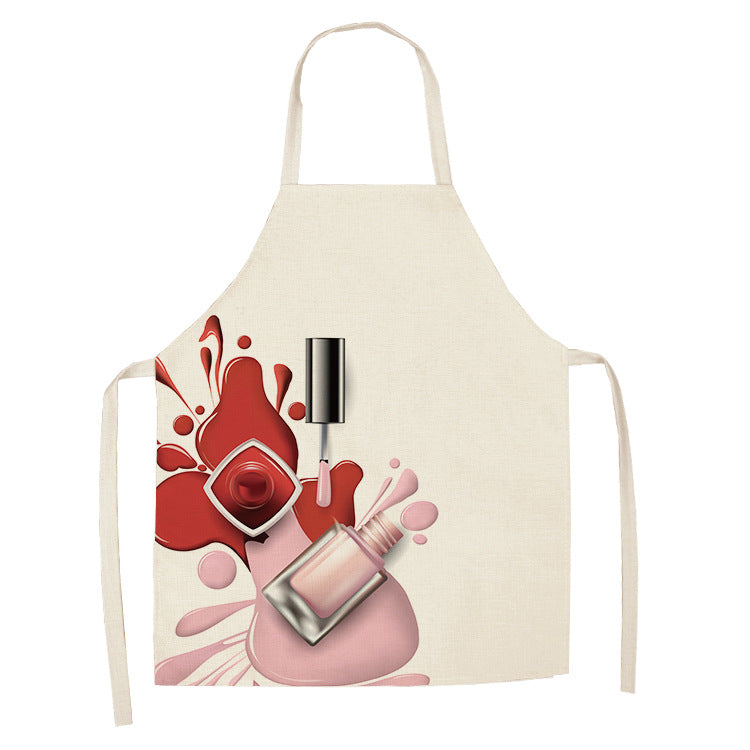 Pink Nail Polish Apron for Easy Cleanup