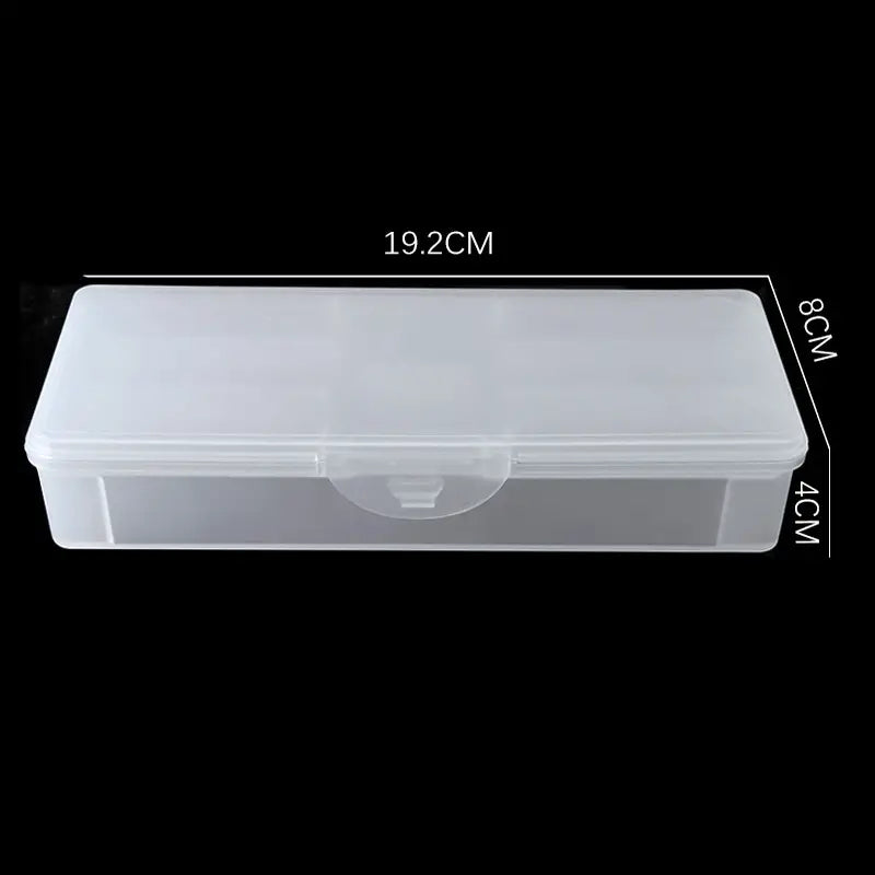 Transparent Plastic Storage Box for Nail Art Tools