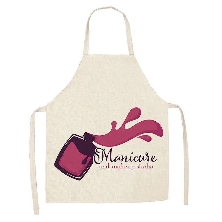 Pink Nail Polish Apron for Easy Cleanup