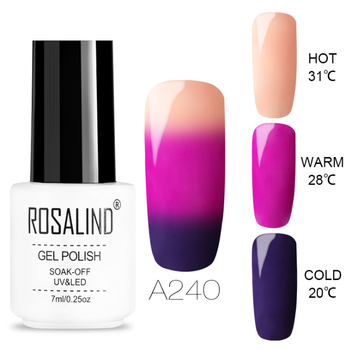 Three Color Temperature Changing Nail Gel, Removable