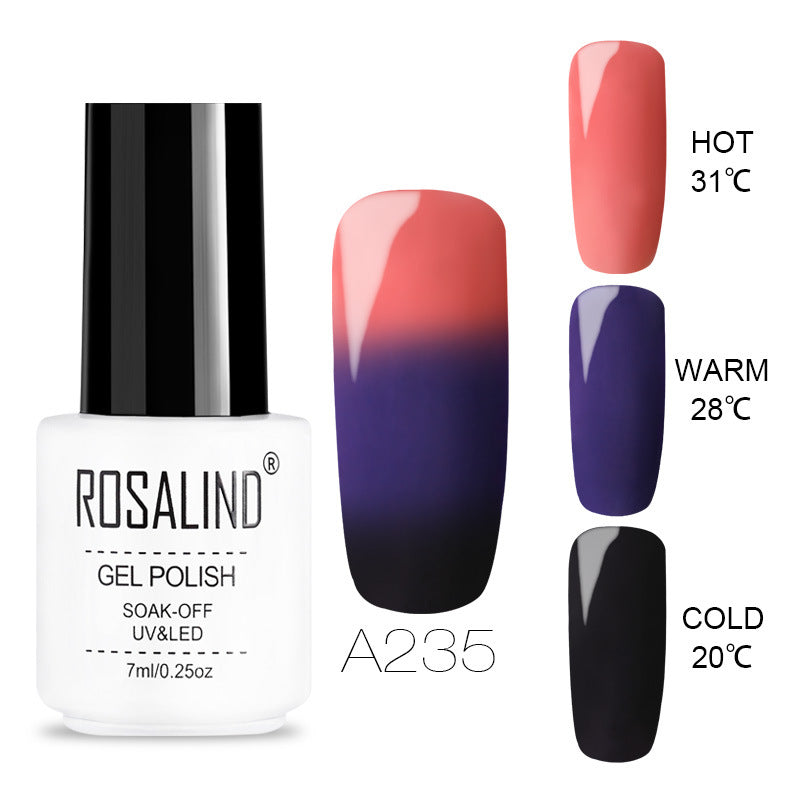 Three Color Temperature Changing Nail Gel, Removable