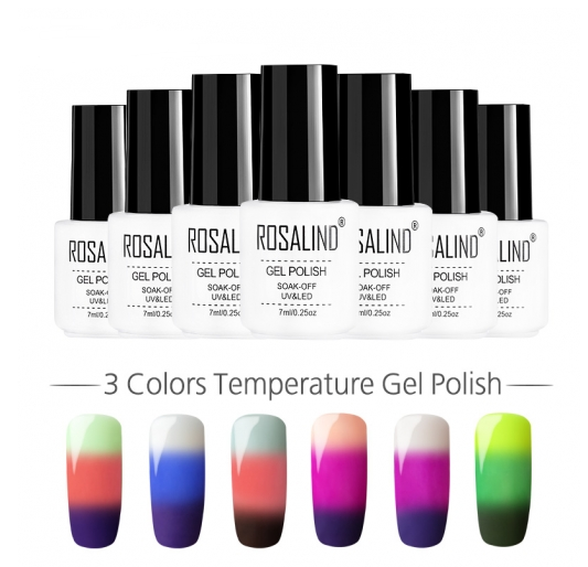 Three Color Temperature Changing Nail Gel, Removable