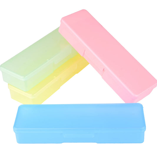 Lokyango 4 Pieces Plastic Storage Personal Box for Nail Nail Implement Storage Box Organizer Case Manicure Tool Box for Nail Pedicure Supply Tools (multicolor)