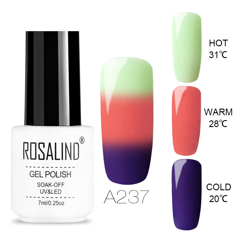 Three Color Temperature Changing Nail Gel, Removable