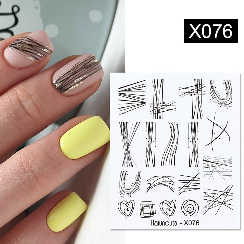 DIY Flower Nail Sticker Transfer Decal for Art