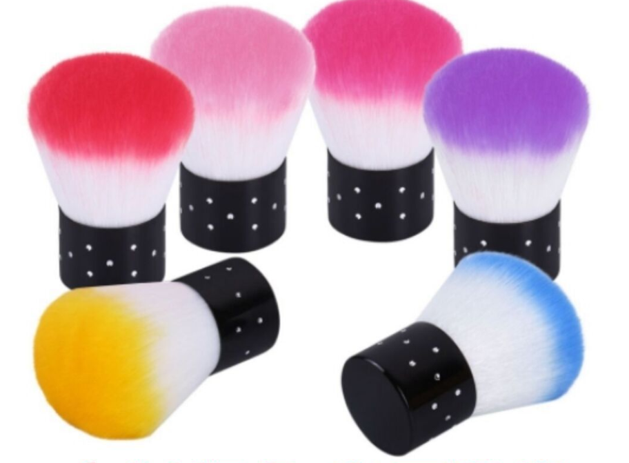Set de Brochas para Nail Art: Hongo, Limpiadora y Polvo x3