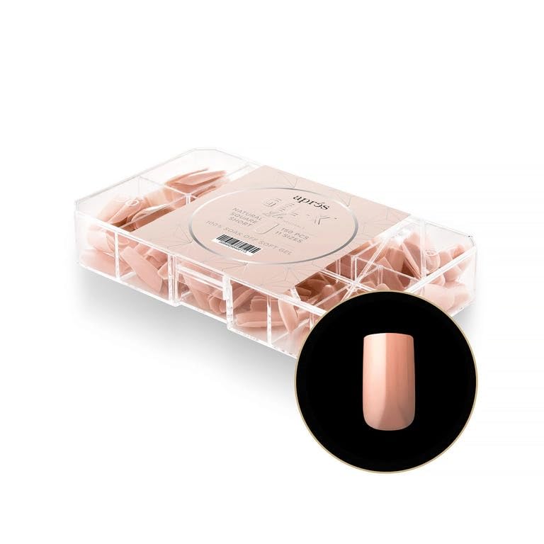 Apres Neutrals Gel-X Lila Box Of Nail Tips 11 Sizes 00-9 Soft Gel Nail Tip Box Nail Extensions (150pcs) (Natural Square Short 150pcs)
