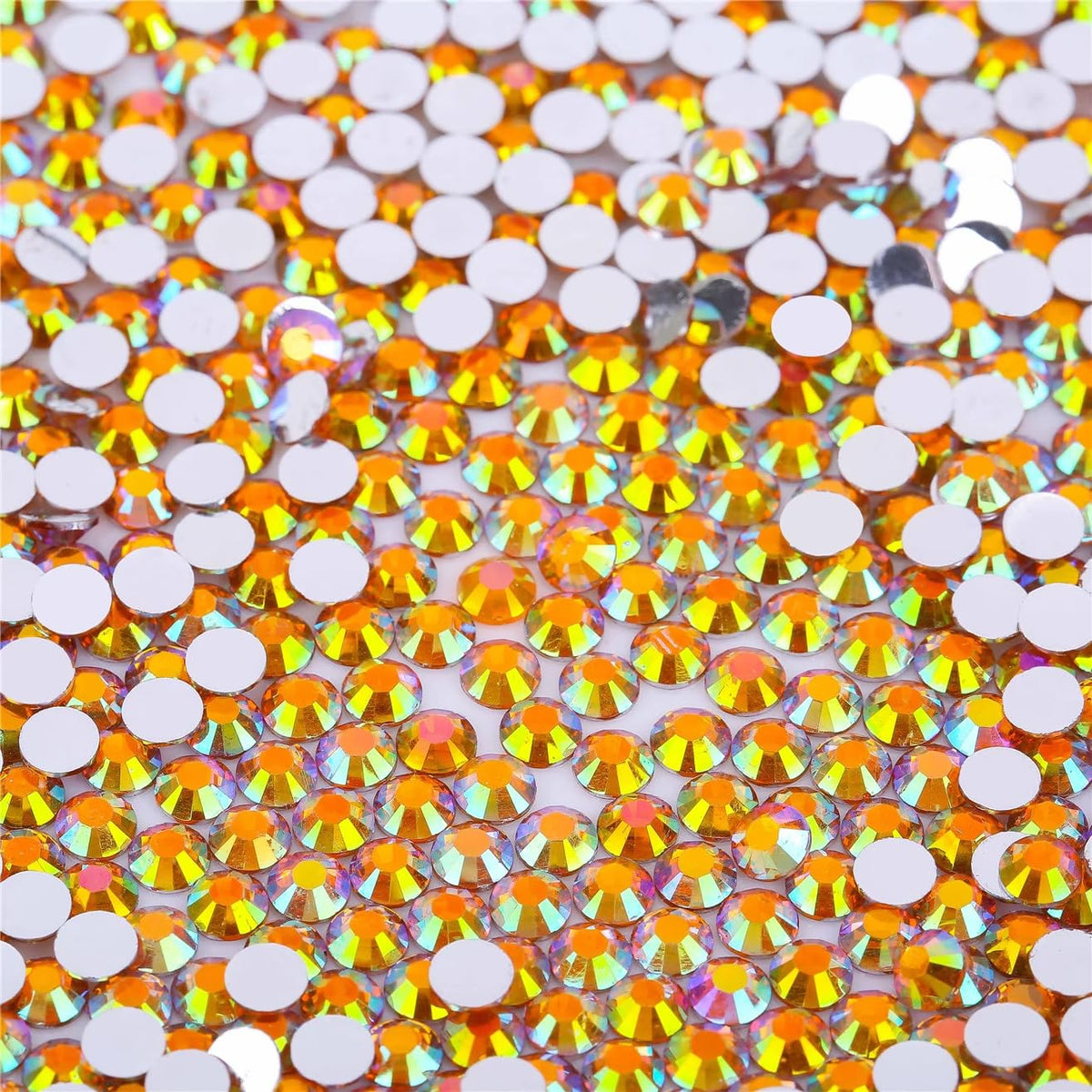 Rhinestones Naranja AB Flatback x1000 — SS20 5mm para Nail Art y DIY