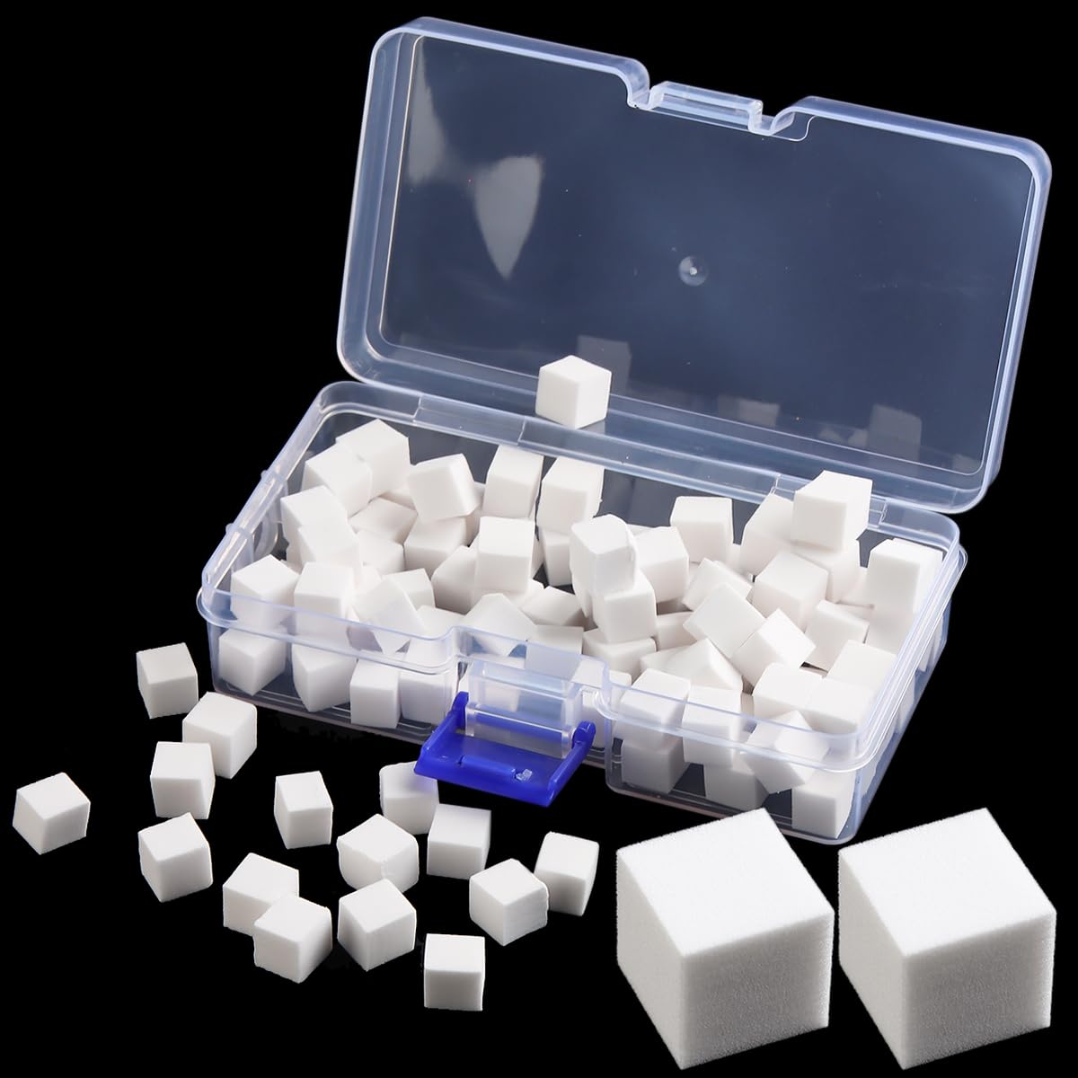 Fcozpjk 200Pcs Soft Nail Sponges for Ombre Square Mini Nail Art Sponges Aura Nails Ombre Nail Brush Gradient Nail Design.