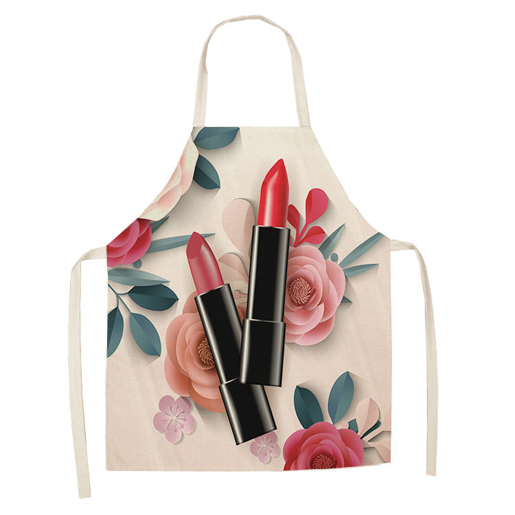 Pink Nail Polish Apron for Easy Cleanup