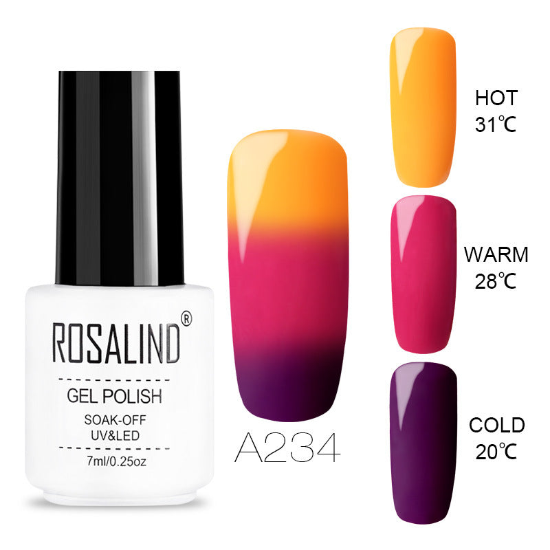 Three Color Temperature Changing Nail Gel, Removable