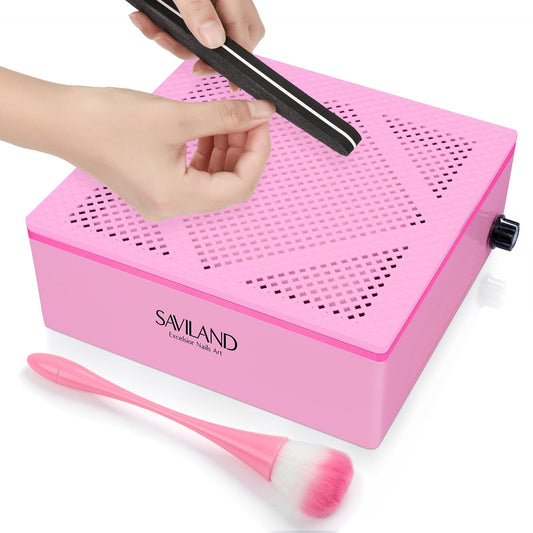 SAVILAND Nail Dust Collector: 60W Pro Nail Vacuum Electric Acrylic Nails Extractor Duster CollectOR