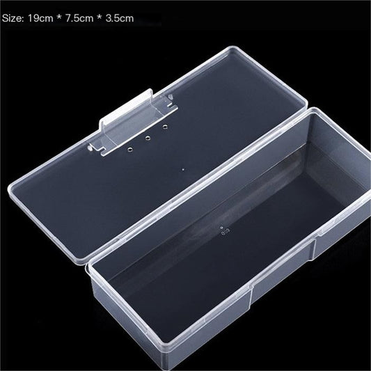 Transparent Plastic Storage Box for Nail Tools & Cosmetics