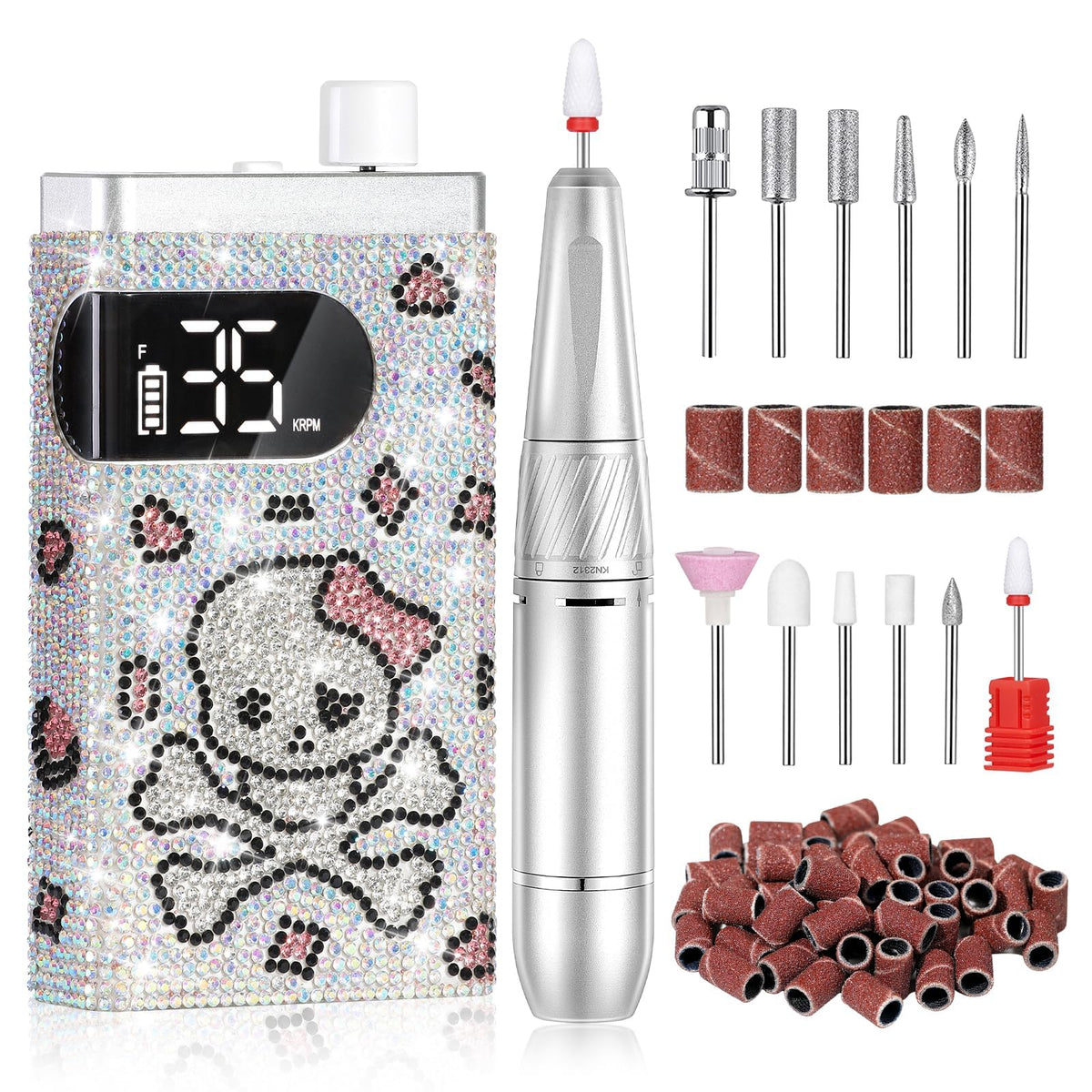 CHRISTINE SHELLY Rechargeable 35000RPM Nail Drill Sparkling