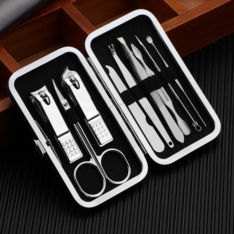 Nail Clipper Set - Stainless Steel Manicure Tools SILVER