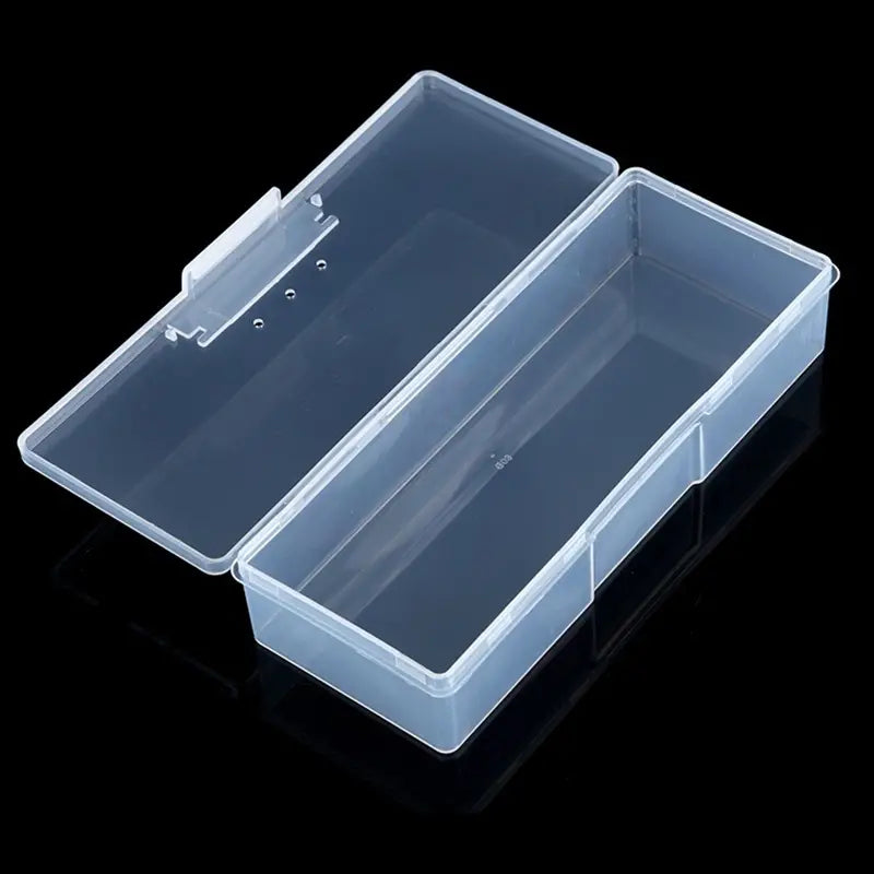 Transparent Plastic Storage Box for Nail Tools & Cosmetics