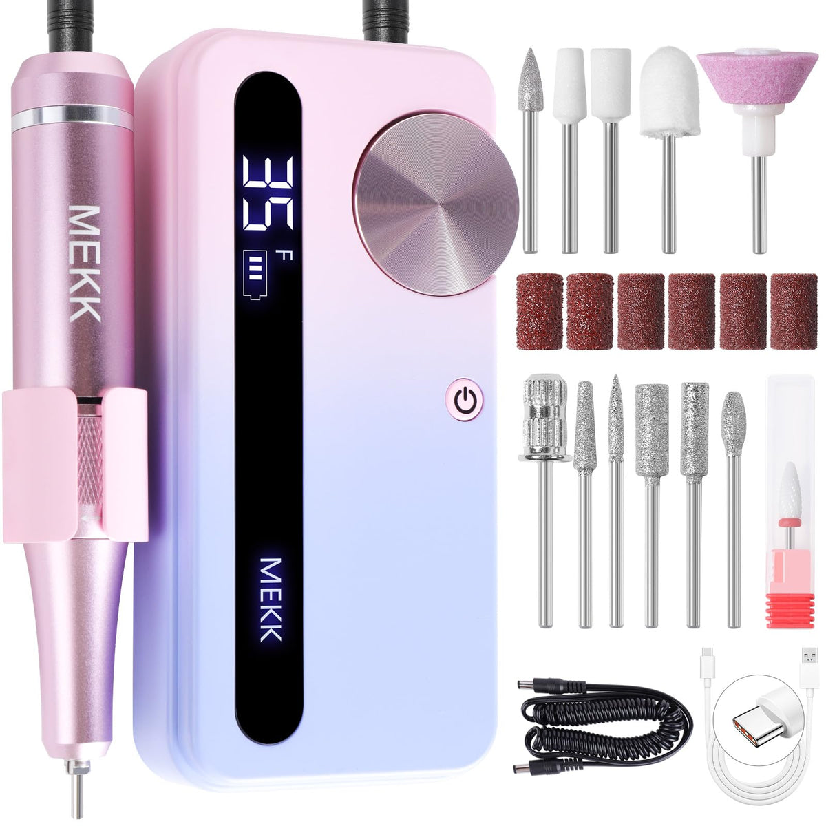 MEKK Nail Drill Professional 35000RPMPortable Nail Drill
