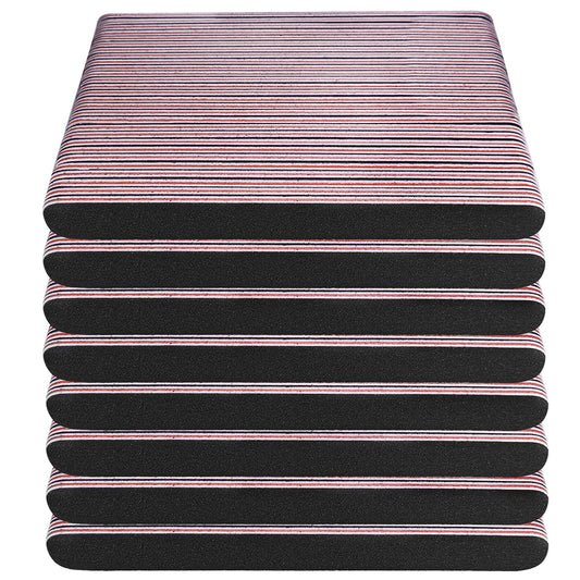 Nail Files Bulk (200 Pack) Professional Emery Board 100/180 Grit Nail File Double Sided Emory for Natural and Acrylic Nails.