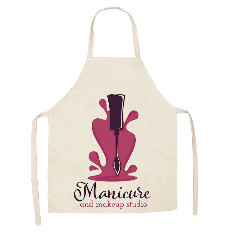 Pink Nail Polish Apron for Easy Cleanup