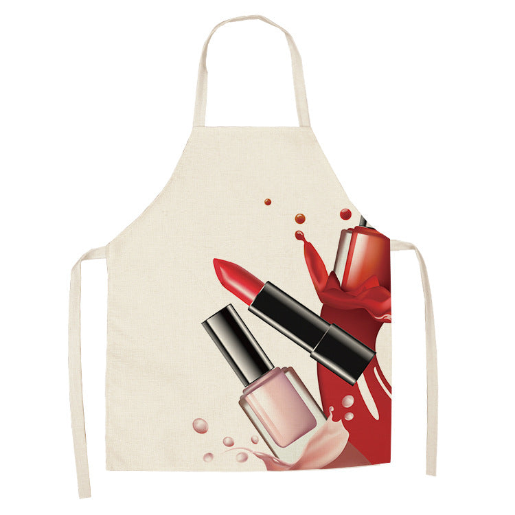 Pink Nail Polish Apron for Easy Cleanup