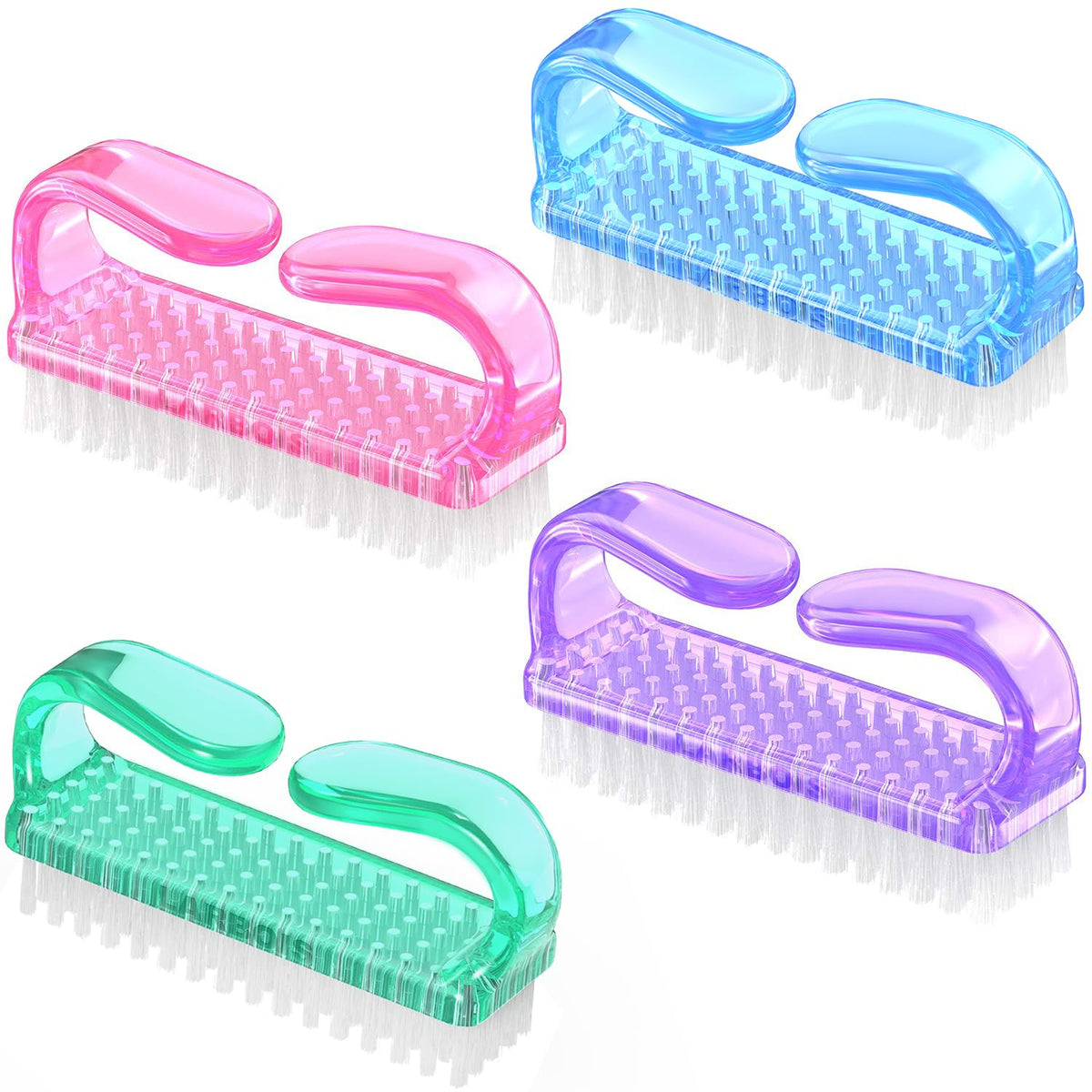 Larbois Handle Grip Nail Brush Hand Fingernail Brush Cleaner Scrubbing Kit Pedicure for nails