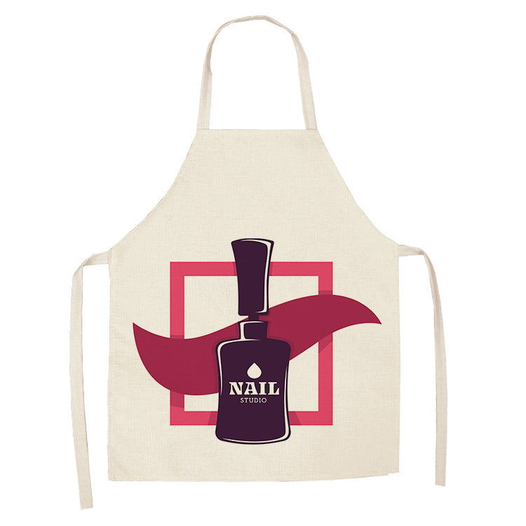 Pink Nail Polish Apron for Easy Cleanup